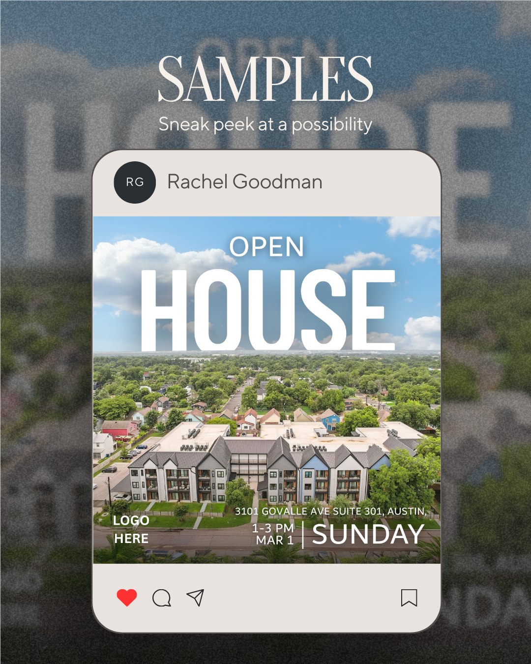 Editorial open-house social carousel — view 1